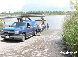 boat ramp at satilla river woodbine georgia